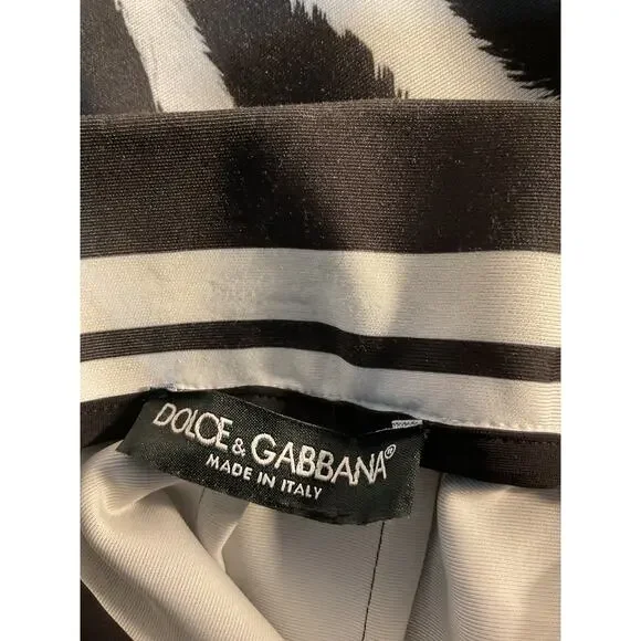 Dolce & Gabbana Printed Black Zebra Leggings Size 36 EU / US 0 - Picture 5 of 6